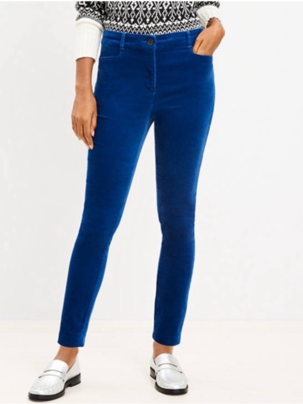 LOFT Cobalt Skinny Corduroy Jeans